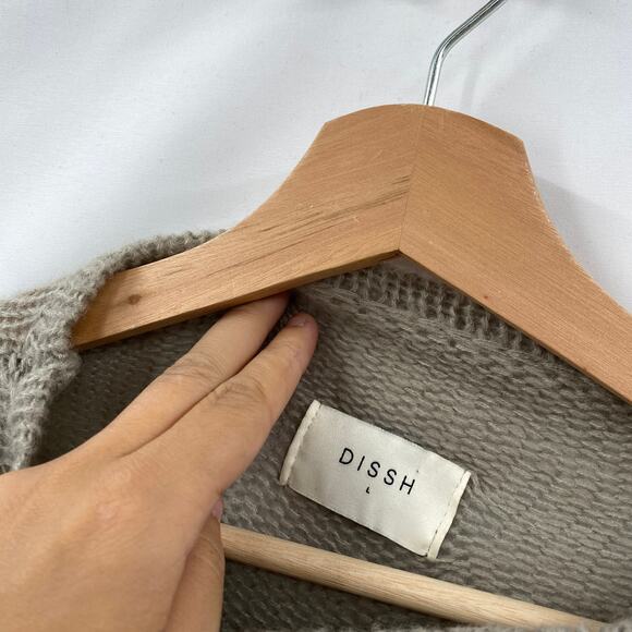 dissh lauren gray sheer knit sweater - Picture 7 of 9